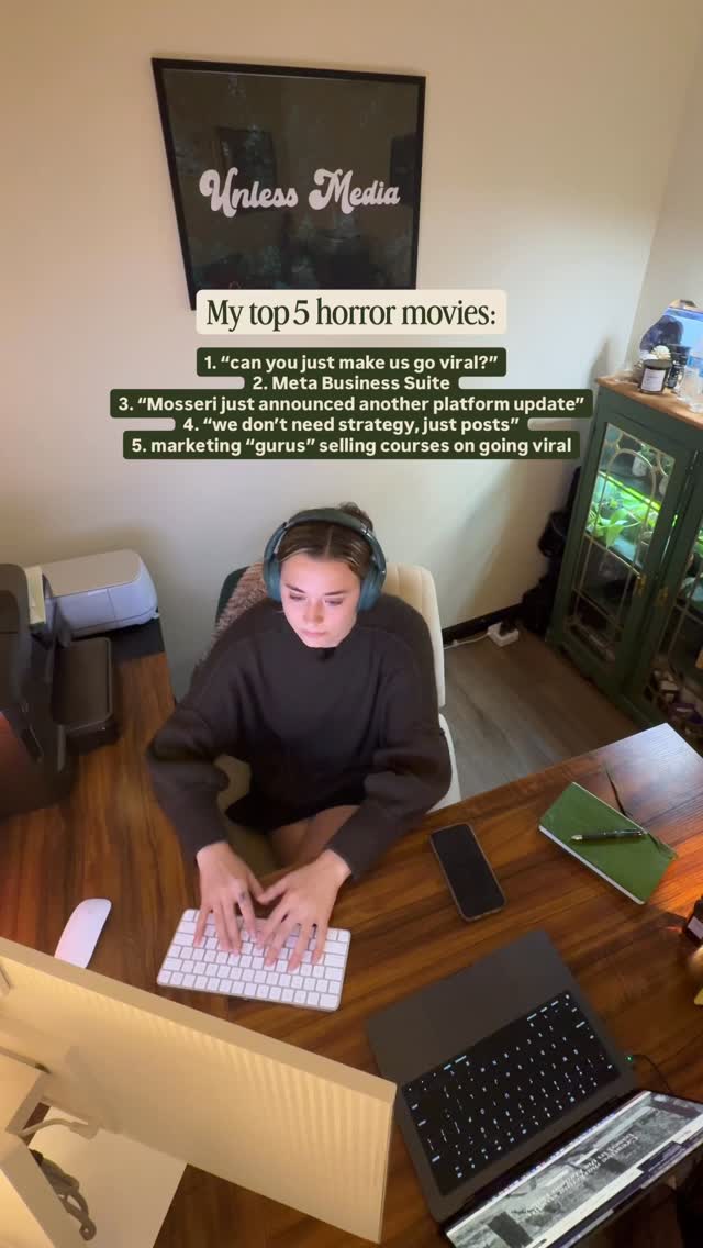 I canât decide if marketing gurus or meta business suite is my #1
My top 5 horror movies as a creative marketing studio owner, whatâs yours?đ˛đť
#horrormovies #creativemarketingstudio #marketinglife #socialmediamanagement