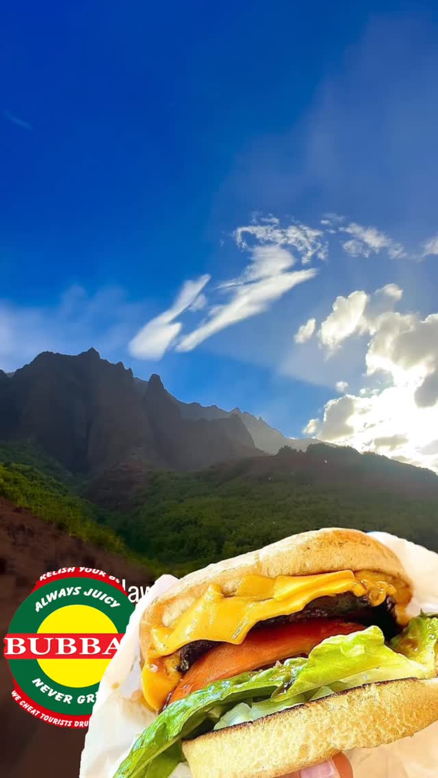 Sunshine Rainbows and CHEESEBURGERS! Nice shot by @themattsphotography #cheeseburger #kauai #poipu #kapaa #lunch
