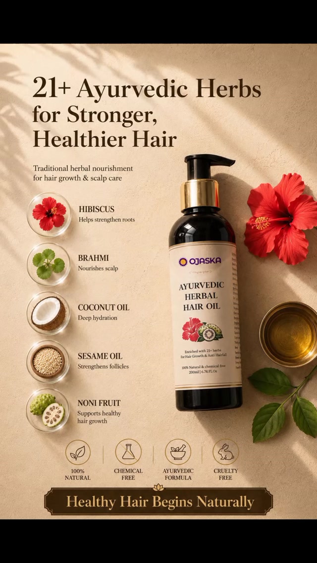Rooted in Ayurveda. Crafted for healthier hair.
OJASKA Ayurvedic Herbal Hair Oil, available at Ayurway Sunol, is enriched with 21+ herbal ingredients to nourish the scalp, reduce hair fall, and support healthy hair growth naturally.
Pure herbal care. No harsh chemicals. Just timeless wellness.
Check the link in bio to order or visit us at Ayurway, Sunol.
#AyurwaySunol #Ojaska #AyurvedicHairOil #HealthyHairNaturally #HerbalHairCare