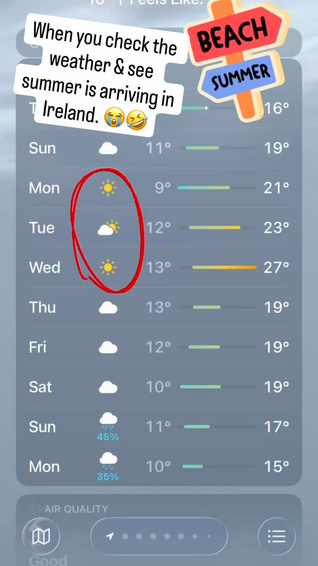 A whole 3 days of summer🙄😅🤣
#irish #irishweather #westofireland #loveireland #ireland