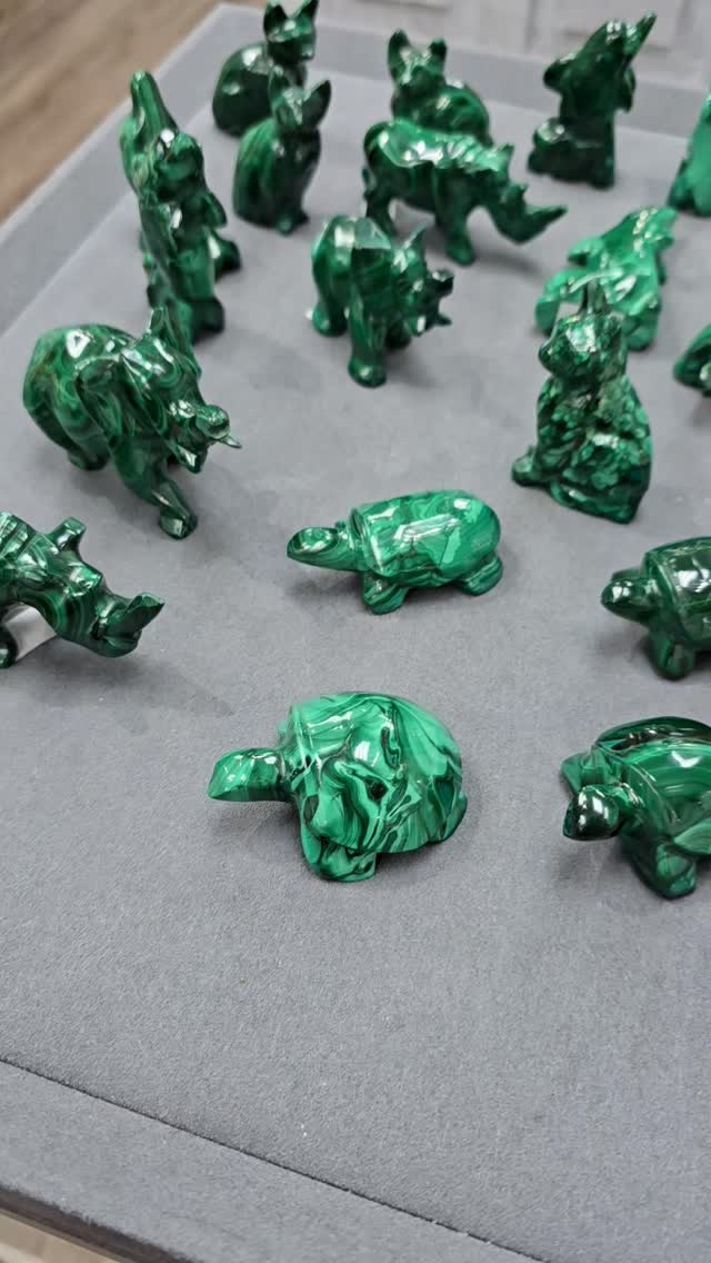 Look who’s wandered into Remnants of Magic—adorable malachite animal carvings! Each one is a mini guardian of abundance and transformation. Come see these little treasures in-store! #MalachiteMagic, #CrystalCreatures, #TransformationStone, and #RemnantsOfMagic.