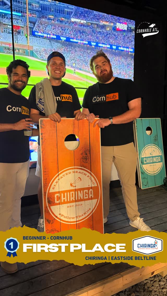 🌽Spring 2026 Playoff Results Part 6/6🌽
📍 @chiringao4w
(Beg) 🏆 Cornhub 🥈 Cornadoes
(Int) 🏆 WholeKernal 🥈 Cornographic
(Adv) 🏆 Nothin' But Hole 🥈 Corny Agents
📍 @gloverparkbrewery
(Beg) 🏆 Bagger? I Barely Know Her 🥈 Throwbi-Wan Cornobi
(Int) 🏆 Cornholio Resurrection 🥈 TAP THAT
(Adv) 🏆 Bags of Fury 🥈 Bag Street Boys
📍 @visithalcyon (Wed)
(Beg) 🏆 Fore-Baggers 🥈 Luckie Chuckers
(Int) 🏆 Bags and Beer 🥈 Inglourious Baggers
(Int+) 🏆 Talk to Me Goose 🥈 Notorious B.A.G
(Adv) 🏆 Dirty Bagz 🥈 Bourbon Barrel
📍 @lakepointstation
(Beg) 🏆 Bag Baddies 🥈 Golden Corn Warriors
(Int) 🏆 Shuck Dynasty 🥈 Pitches Get Stitches
(Adv) 🏆 Duck Butter 🥈 Hole Pleasers
📍 @nofogainesville
🏆 Toss Boss 🥈 Maize Men
📍 @theparkateasternwharf
(Beg) 🏆 Game Shakers 🥈 Get in the Hole!
(Int) 🏆 SLIDE RITE INN 🥈 200 Crew