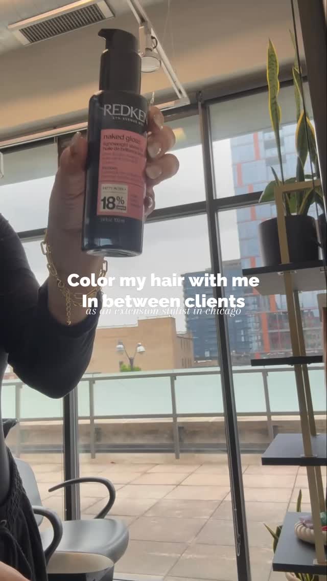 color my hair with me in between clients ☁️ as an extension stylist in chicago