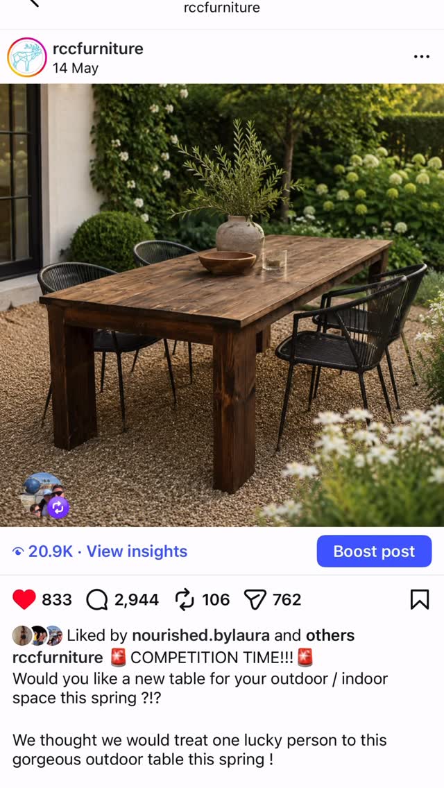 Thank you to everyone who entered the competition, we had a great response with thousands of entries.
And the lucky winner is …….. @ajfourleafclover 🙌🙌🙌
Thank you to everyone.
#rccfurniture #bespokefurniture #sheffield #oakfurniture #interiordesign