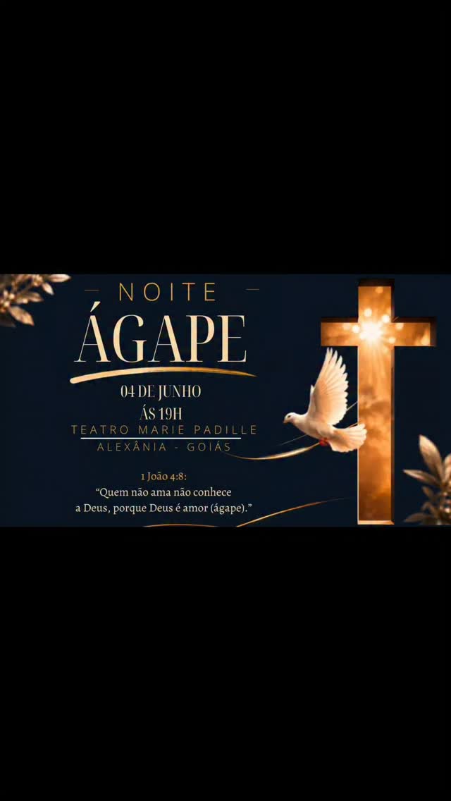 🔥 TEM GENTE IMPORTANTE CONVIDANDO VOCÊ PARA A NOITE ÁGAPE! 🔥
Quando pessoas que viveram grandes conquistas no esporte reconhecem o valor da fé, da comunhão e da transformação, isso nos lembra que há algo maior nos unindo. 🙏✨
Recebemos o apoio e convite de Fabinho, ex-jogador do Internacional, campeão mundial de clubes, ex-diretor do Flamengo e Corinthians, e atual diretor do Internacional, convidando todos para viver essa noite especial!
📅 04 de junho (Corpus Christi)
🕖 19h
📍 Teatro Marie Padille
A Noite Ágape será um encontro de amor, arte e Cristo, com:
🎶 Música e louvor
💃 Apresentações de dança
🙏 Pastores trazendo a Palavra
❤️ Comunhão e uma experiência com Deus
Uma noite para viver a presença de Cristo através da arte e da fé.
✨ E vem mais novidade por aí…
Porque quando Deus está à frente, coisas extraordinárias acontecem.
Corre e chama quem você ama. Esperamos você! 🙌
Retire seu convite no Sympla. Link na Bio!!!
#NoiteÁgape #CorpusChristi #ArteECristo #Ágape #Fé Louvor Palavra TeatroMariePadille Alexânia DeusÉConosco EventoCristão