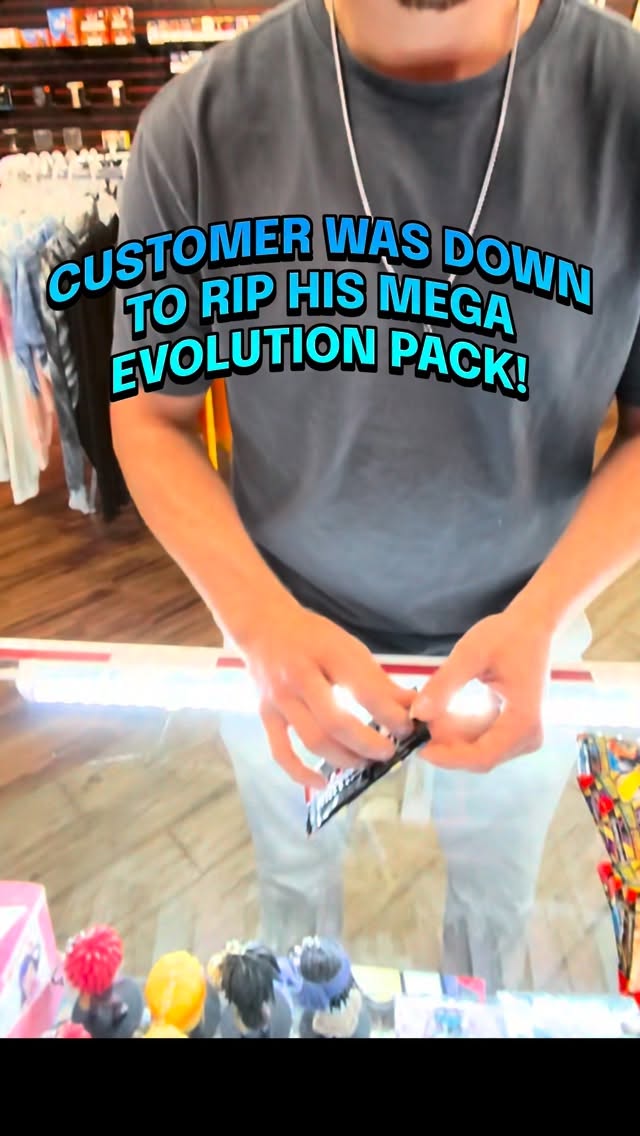 Geek Bars and Pack Rips, what a time to be alive!
His pack wasn’t great but hooked him up with a deal on two packs so hope he had more luck with the second one!
-
The Ascending Heroes giveaway winner will be announced tomorrow and Chaos Rising will be here very soon!
-
With each drop our prices will be better and our inventory that much more. Support local businesses and enjoy your cards whether they are $1 or $1,000!
#megaevolution #ascendingheroes #bocaraton #westboca #pokemonrips