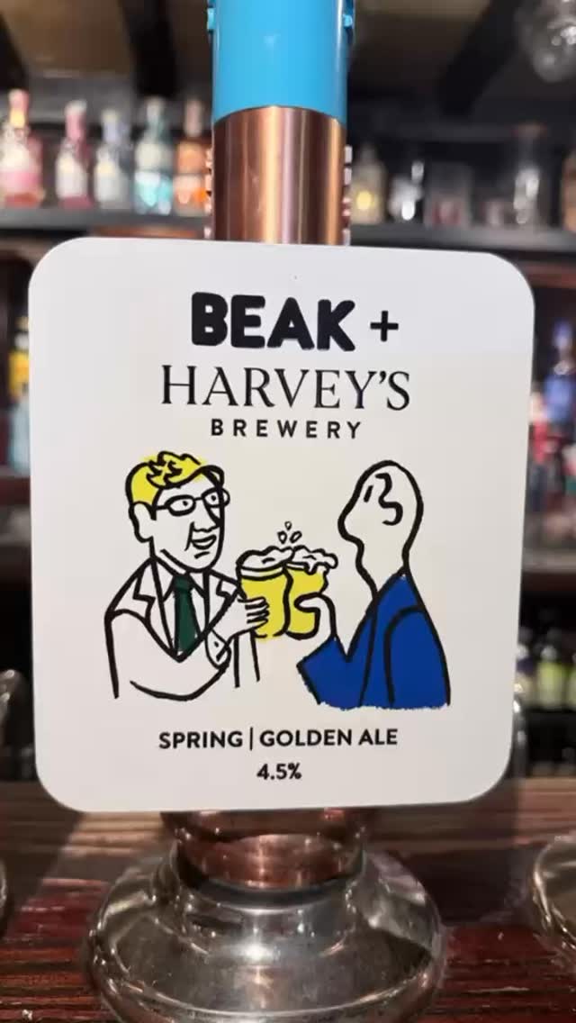 The limited edition Harvey’s Brewery x Beak Brewery Collaboration golden ale Spring is now available on the pump! Harvey’s Brewery Beak Brewery + Taproom #collaboration #goldenale #spring
