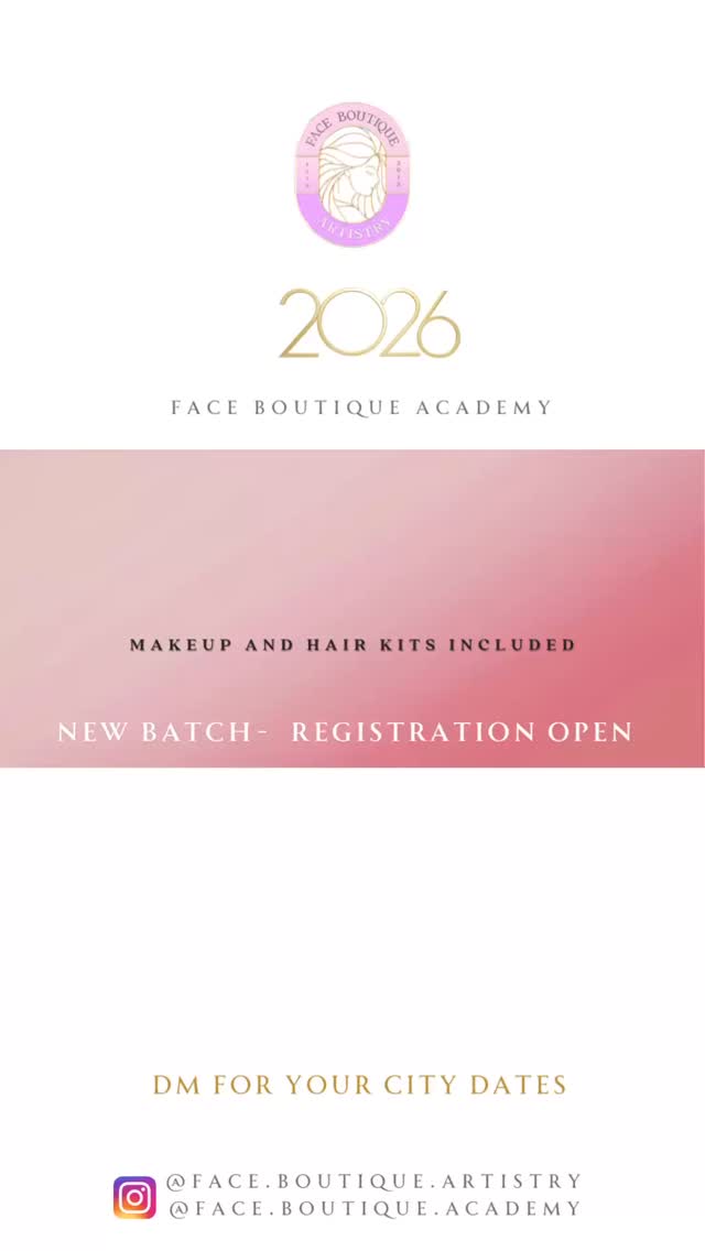 🧿💄 MAKEUP & HAIR ARTIST TRAINING – 2026 ✨
@face.boutique.academy
This is not just a course.
This is a career-building, hands-on professional training designed for women who want real skills, real confidence, and real income.
✔️ 5-Day Intensive Hands-On Training
✔️ Bridal • Party • HD • Hair Styling
✔️ Live Model Practice
✔️ Professional Makeup & Hair Kits Included
✔️ Certification
✔️ Taught by an Award-Winning Academy
✔️ Ongoing Mentorship & Guidance
Whether you’re a beginner or want to upgrade your skills, this training gives you the foundation to start working immediately in the beauty industry.
📍 Locations: Brampton | Surrey | Calgary | Edmonton
🎓 Limited Seats – Small Batch for Personal Attention
💬 Serious inquiries only
📩 DM “CLASS” to register
Invest in a skill that no one can take away from you.
Your growth. Your independence. Your power. 👑✨ #makeup