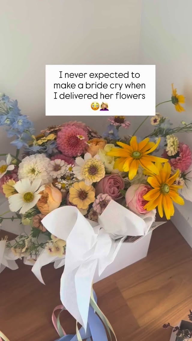 Imagine spending hours on a bouquet and then the bride cries 😳