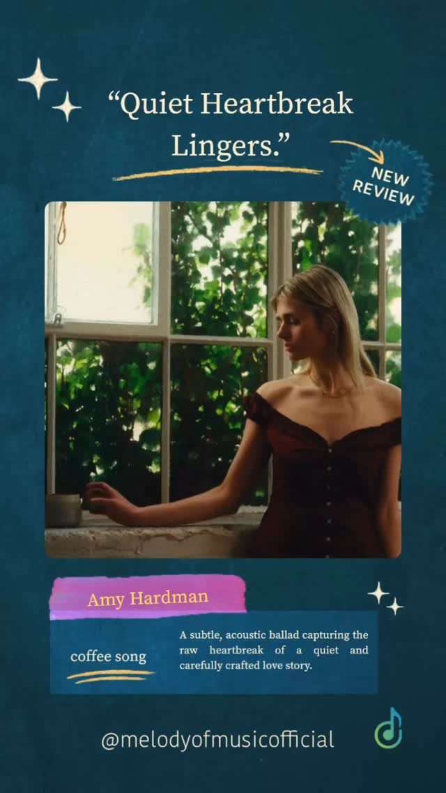 @amyxhardman delivers a subtle ballad with coffee song. Far from a typical loud anthem, its true power lies in the raw, carefully crafted lyrics, a delicately arranged backing, and an intimate acoustic delivery that captures quiet heartbreak.
#amyhardman #coffeesong #melodyofmusic #songreview #soul