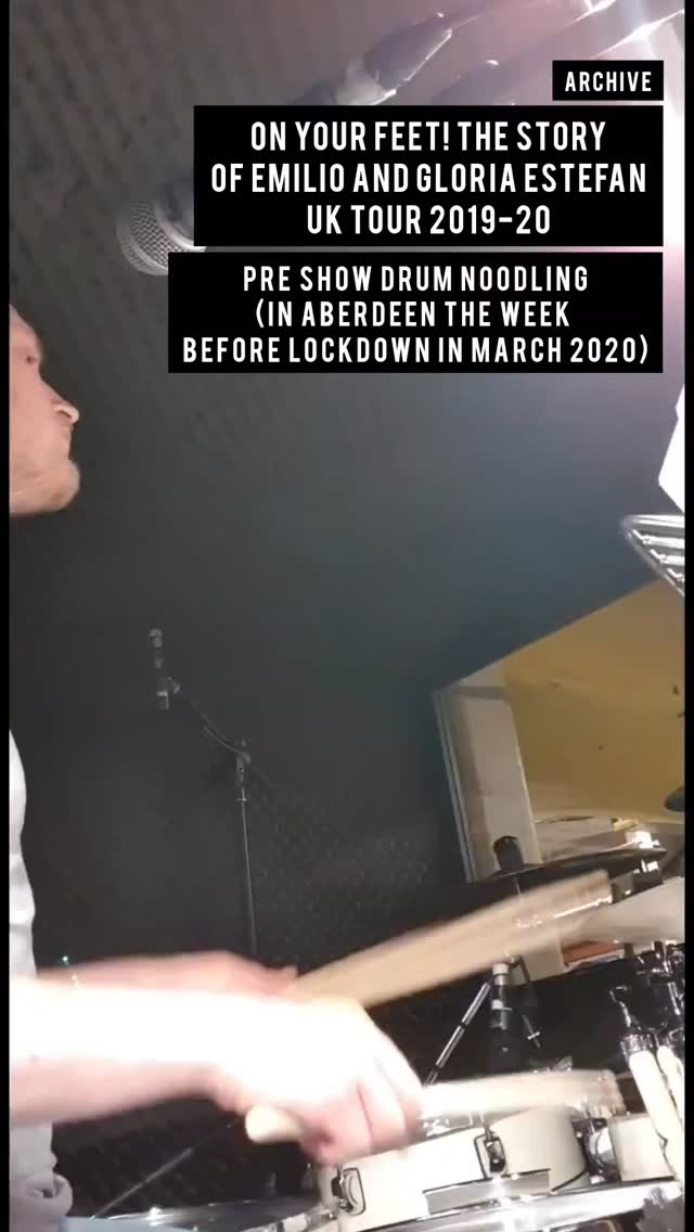 I just found this video in the archives (or as it's more commonly known, Google photos...).
This was the week before we went into the first lockdown back in 2020 whilst I was on tour with On Your Feet! The Story of Emilio and Gloria Estefan.
This contract was one of the best shows I've ever done, great band, great cast, great crew, great people and a RIDICULOUS score.
It was also one of the most surreal gigs I've ever done as we had to audition for Clay Ostwald and Gloria Estefan herself to get the gig!
Amazing memories, I'll be sharing some more videos from that tour soon...