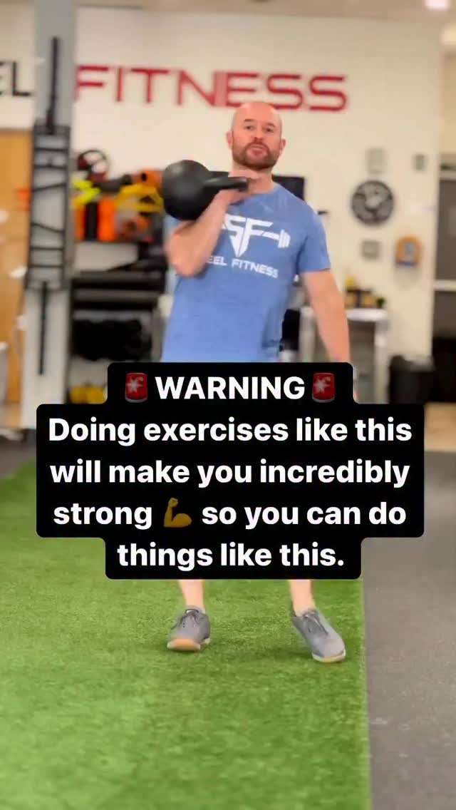 1-Arm Kettlebell Rack Carry (walk or march in place)
Why this move is sneaky-powerful 👇
✅ Bulletproofs your core (without crunches)
✅ Builds real-world strength you actually use
✅ Trains posture, balance, and grip at the same time
✅ Makes everyday “BS chores” feel light 😎
Strong for the gym is cool.
Strong for real life is the goal.
Train accordingly.
— Steel Fitness