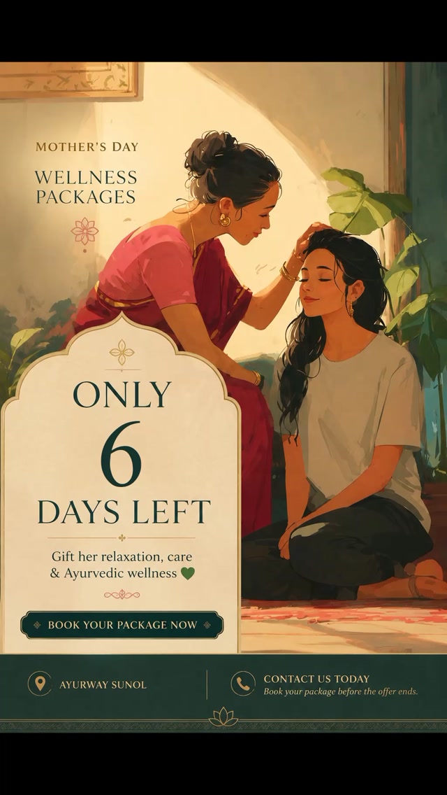 Our special Mother’s Day Wellness Packages are available for only 6 more days ⏳
Gift her relaxation, rejuvenation & authentic Ayurvedic wellness at Ayurway Sunol Branch.
🎁 Includes a surprise gift
📍 Sunol, Bay Area, California
📞 Call +1 (209) 207-4586 to book her session.
#MothersDay #Ayurveda #ayurwaysunol #bayareawellness #SelfCare