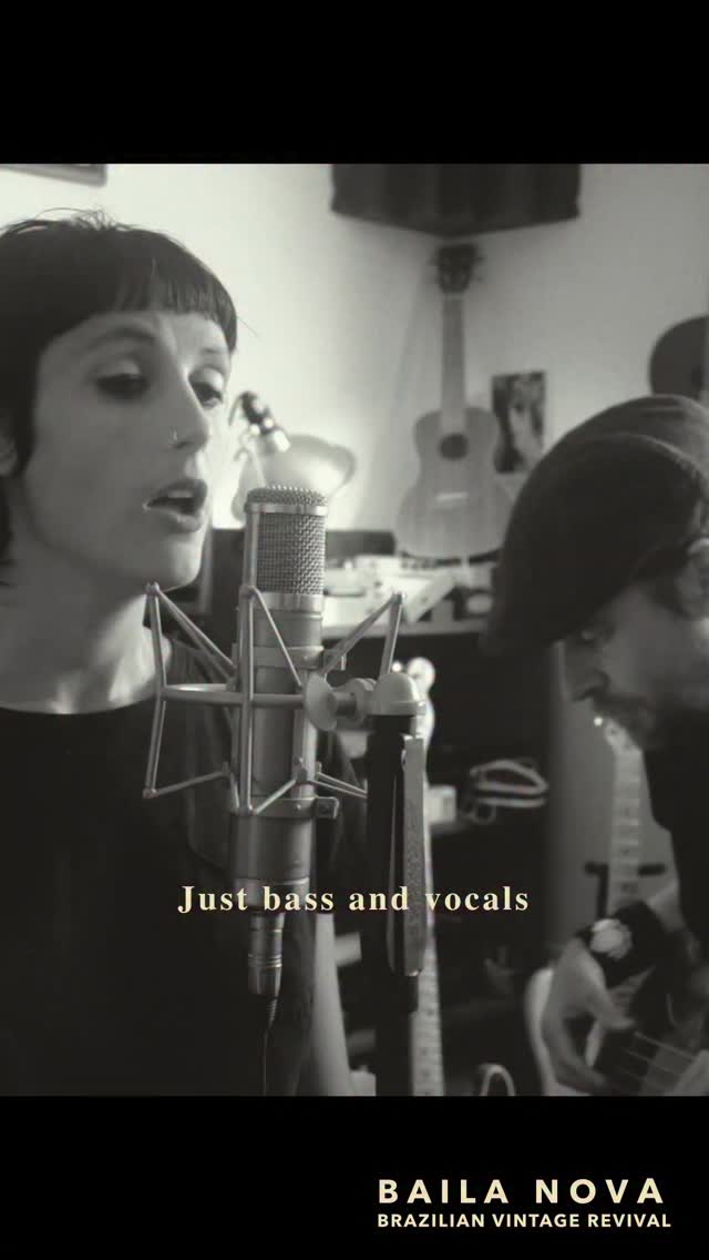 A little throwback to our old home studio. Just bass, vocals, and one of our favorite Brazilian songs: “Fotografia.” ❤️ #bossanossa