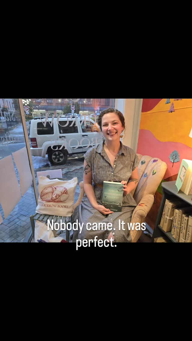 My first book signing. Lynchburg, Virginia in the pouring rain. Nobody came. It was still perfect.
The skies opened up in Lynchburg, Virginia, and the crowd stayed home.
It was me, my husband, and the warm, wonderful owners of @foxburrowbooks A beautiful new independent bookstore that feels like home. We read. We talked. We laughed. We stayed dry.
I even found the perfect shower gift. Good Night Goon, a fun parody. And I left with two new friends.
That's the story of journey, truth and connection. Not a full room. But real people in it.
The road to success isn't always a straight line in my life, or Terri's.
Song of Hummingbird highway is on the shelves at Fox Burrow Books. If you're in Lynchburg, please support them and take a copy home with you.
Are You Creating?
#indiebookstore #SongofHummingbirdHighway #authorlife #booksigning #Lynchburg
Have you ever shown up and the room was empty? What did you do?