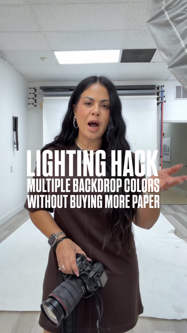 A white backdrop only stays white if light hits it evenly.
Modifiers, grids, and subject placement control how much light spills onto the backdrop, which is how you can turn the same white paper gray or almost black without changing the roll.
Add gels, and you can turn it into virtually any color. Same backdrop. Different light control.
#studiolighting #lightingtips #photographytips