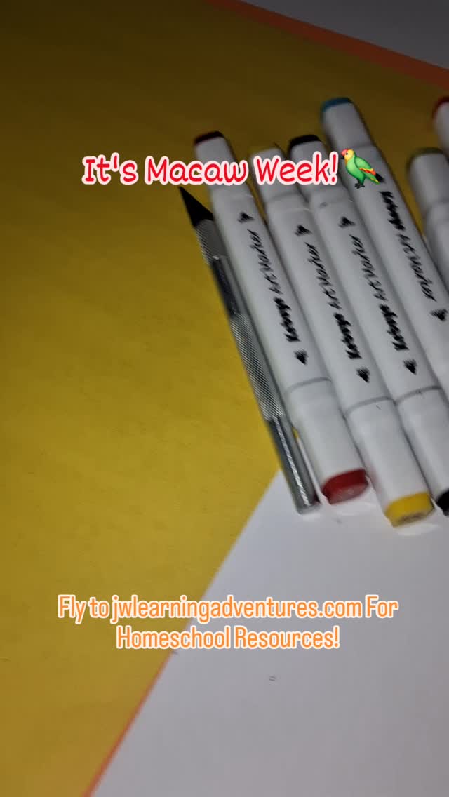 🦜Our homeschool weeks are flying by! This week we'll be exploring the majestic macaws. From habitats to feathers, we're going to examine it all!
👋Fly with me! Get homeschool support, encouragement, resources, freebies, and fun straight to your inbox. Sign up for FREE at jwlearningadventures.com
🧡Learning is a lifelong adventure- let's make it a fun one!
#macaws#parrots#learningthroughplay#homeschoollearning#learningactivities