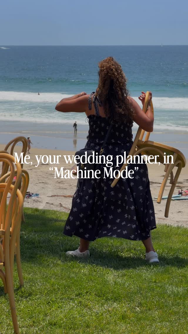 MACHINE-MODE: Activated 🤖 No time for breaks when there’s a wedding ceremony to flip into a reception!
Who can relate!?
#lajollawedding #beachwedding #weddingplanner #weddingdesigner #weddingstylist