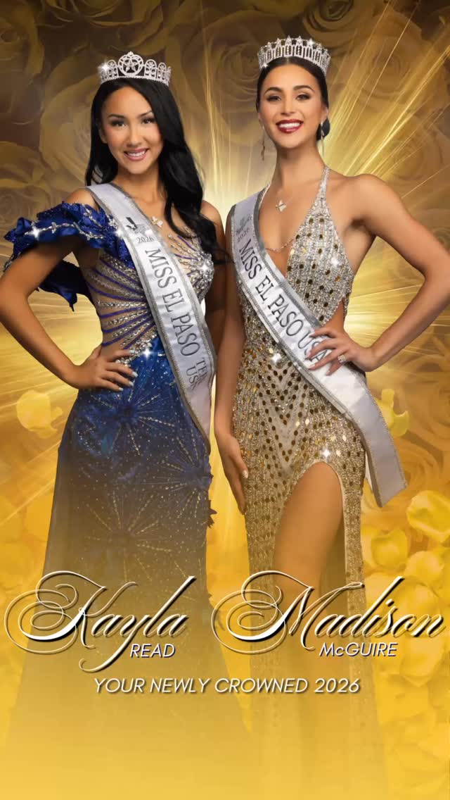 👑✨ A new era begins… ✨👑
Please help us officially congratulate your newly reigning Miss El Paso® USA @maddiemcguir.e & Miss El Paso® Teen USA @kaylaareadd 💫
These incredible young women captured our hearts with their confidence, grace, determination, and love for El Paso. We cannot wait to watch them represent Boot City with pride this year 👢✨
Get ready for an unforgettable reign filled with community, leadership, sisterhood, and sparkle 💙
Welcome to your reign, queens 👑
#MissElPaso #MissElPasoTeen #NewQueens #BootCity #ElPasoProud PageantWeekend Crowned