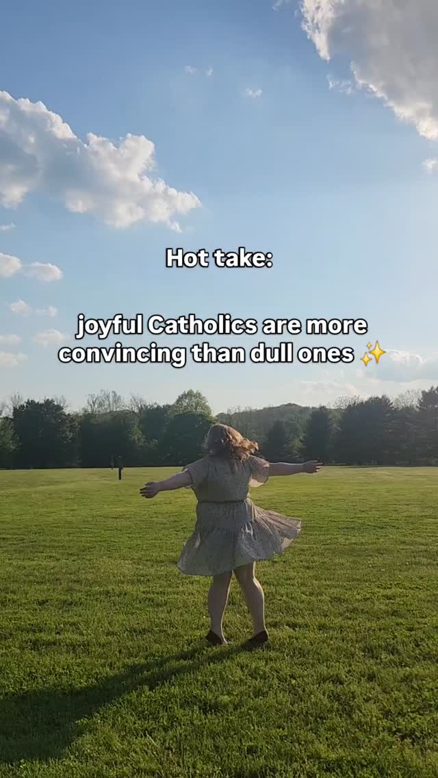The Holy Spirit doesn't move in rigidity or bitterness.
We were not meant to be boring. There has not been a single Saint (EVER) who was boring, dull, or who was not magnanimous.
The Church is not boring. Life with Christ is not boring.
So when WE are not boring, dull, or rigid, we draw more souls to the beauty, goodness, and Truth of Christ's Church!
You were meant to have LIFE and have it more abundantly!! That's what Jesus came for!!
Dance, sing, praise, laugh, be silly... HAVE FUN!
Life is never as serious as we make it out to be. Sin is real. Hell is real. The devil is real.
But so is Heaven.
Heaven is joyful- and if we truly pray "Thy Kingdom come..." we are praying for that joy to be made present here on earth. 🤍
If you want to be a Saint, and want to bring others to the Church and to Heaven alongside you, you are saying that you want your (and their) eternal destiny to be complete and total joy. So why not start living like it now? 😊
I love you, Jesus loves you, and I hope you find joy right where you are today!
St. Phillip Neri, apostle of joy, pray for us!!
#catholic #joy #thelittleapologist #christian #church
