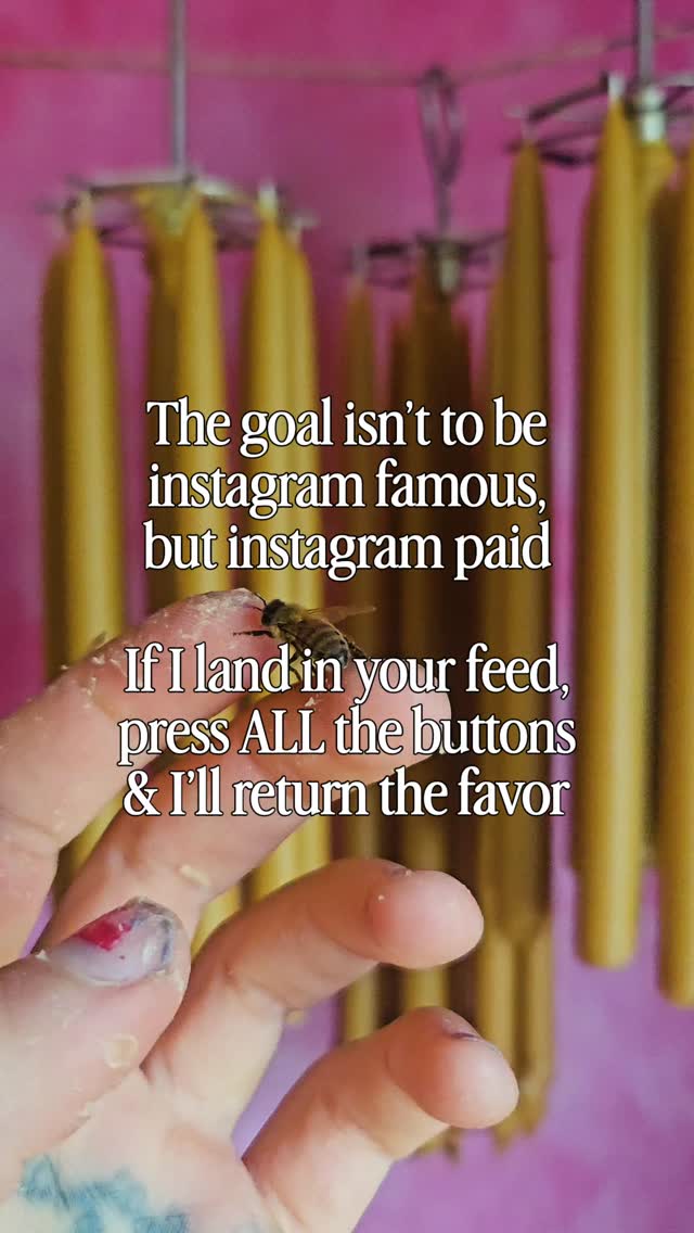 The goal isn’t to get instagram famous.
I want to get paid for making beautiful things.
I want a slow morning and enough money.
I want to create things with my hands and not feel guilty for it.
I want people to feel something when they hold one of my candles or bouquets.
I want to make work that smells like beeswax and nature and summer and romance instead of “content strategy”.
I don’t care about becoming an influencer.
I care about building a small life that feels honest.
A life where I can make strange little objects, romantic things, things nobody really needs but somehow still matter.
Things that make a home feel softer.
Things that make people pause for two seconds.
I think we need more of that actually.
More handmade things.
More beauty.
More people daring to make things slowly in a world that wants everything instantly.
So no, the goal isn’t fame.
The goal is freedom.
And maybe being able to survive from creating things with a soul.
