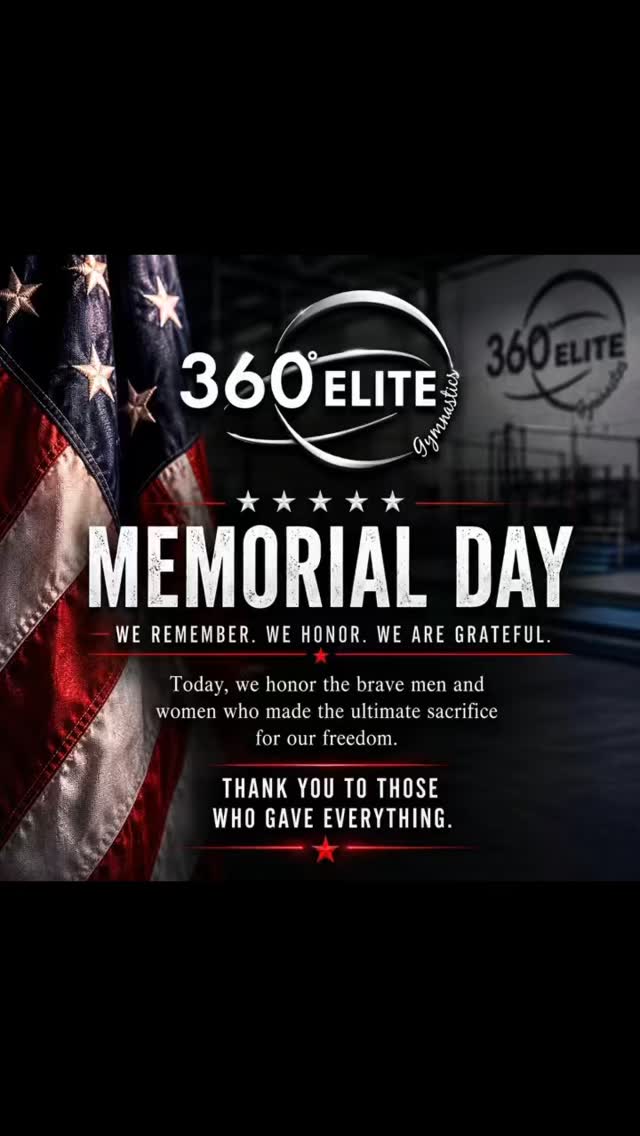 Today we pause to remember the heroes who gave their lives for our freedom. Their sacrifice will never be forgotten.
From all of us at 360 Elite — thank you. 🇺🇸