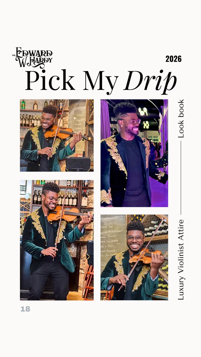 Dress me how you like😏🎻
18 looks. Drop the number(s)👇🏾👀
www.edwardwhardy.com/eventspecialist
#violinist #mensfashion #evententertainment #fashioncatalogue