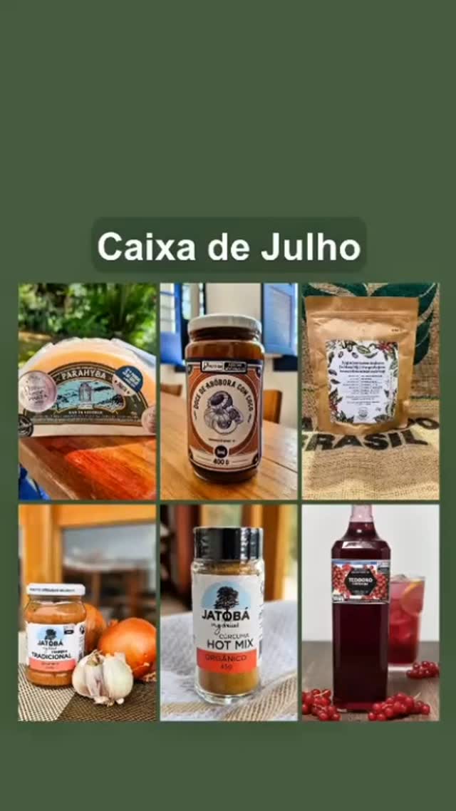 Apresento mais uma seleção incrível, depois de mais um “corre” pela Mantiqueira! Em julho tem mais um queijo premiado da @queijariasantavitoria, de Queluz SP, o Parahyba; e é de lá também o doce de mamão com coco, uma delícia de comer rezando! Estive pela primeira vez em Inconfidentes, na @jatobaorganicos, de onde trago um pote de tempero tradicional e também um pote de cúrcuma hot mix, um super tempero, tudo orgânico, claro! De Elói Mendes MG vem um café especial, variedade Mundo Novo, do @cafedocampomg; e pra fechar, aqui de São Bento do Sapucaí SP, uma garrafa linda de groselha do @teodoro_groselha. Deu vontade de experimentar tudo? Então entra no site (link na Bio) e veja as opções de assinatura (6 e 12 meses) ou a compra de uma caixa avulsa. Entrega nos estados de MG e SP, em cidades onde o Sedex não leve mais do que um dia, despachando de Gonçalves e São Paulo. #clubedeassinatura #mantiqueira #pequenoprodutor