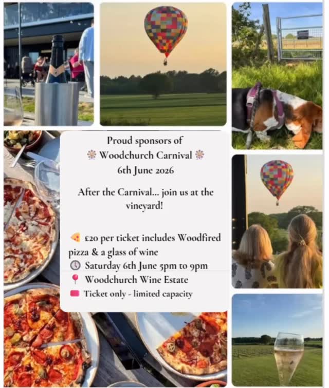 The carnival doesn’t have to end 🎉
After the carnival come and continue the celebrations at @woodchurchwine with us - just a 15 min walk along the picturesque footpaths behind the village church, or just off Susan’s Hill.
🎟 Limited edition tickets are available to buy online - each one includes a glass of Woodchurch wine and a woodfired pizza buffet on arrival.
The perfect after party 🥂🍕
Grab your tickets before they’re gone TIckets
#WoodchurchCarnival #WoodchurchWineEstate #AfterParty #VisitKent #WoodchurchVillage
SupportLocal