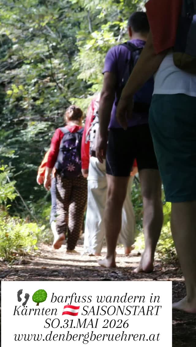 Ein magisch schöner Reset für dein Nervensystem & dein ganzes Bewegungssystem!
👣🌳🌿Barfuss-Wanderungen starten wieder!
1x monatlich : Mai bis September
📍Velden, Kärnten 🇦🇹
💛 Eine Runde im Paradies öffnet Herz, schenkt Tiefenentspannung und erfrischt dein Sein - bereit für deine kleine #auszeitinkärnten?