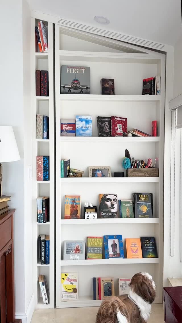 One of my favorite splurges on my home remodel has to be this closet door. Yes, it did cost a little extra and was very challenging to manufacture, but the value added is everything! Nobody even knows there's a closet behind it, and that's exactly the point!!! The bones of a space are always worth the investment. Always.