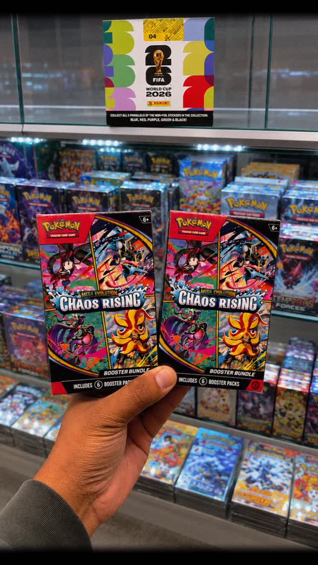 Chaos Rising just landed at Cloud House 👀🔥
Booster Bundles, packs, Panini FIFA World Cup sticker packs & more now stocked in West Boca. Perfect for collectors, rippers, and anyone chasing their next big pull ⚡️🎴⚽️
Limited quantities on some products — once they’re gone, they’re gone.
#BocaRaton
#WestBoca
#PokemonTCG
#PaniniWorldCup
#chaosrising