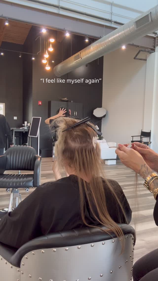 Hair extensions have a bad rap.
Depending who you ask right?!
At Studio She - we carry the top methods of extensions.
We know that one size doesn’t fit all.
One method.
One way of doing things isn’t the answer.
When a guest leaves the salon - it’s our goal for them the leave feeling better than when they walked in.
“Feeling like yourself again”means many different things to different people.
Hearing these words as you walk out will always be my WHY.
We’re here for it.
#hairtransformation #hairextensionsalon #extensions #dmv #maryland