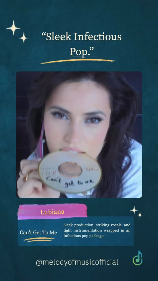 Lubiana’s Can’t Get To Me delivers sleek production, striking vocals, and tight instrumentation wrapped in an infectious pop package.
#melodyofmusic #anniversaryreview #lubiana #cantgettome #pop