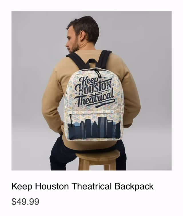 New bags in the store! Shopping at HoustonStageGuide.com keeps our listings free! #houstonarts #houstontheatre
