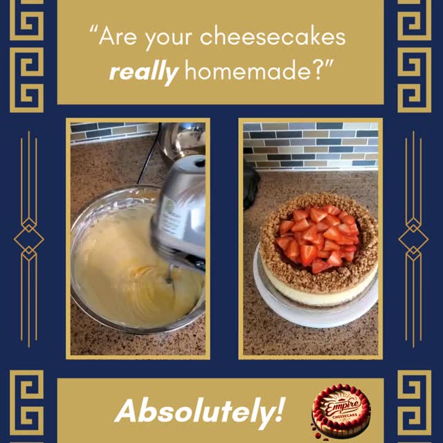 Sometimes we get asked if we really do make our cheesecakes ourselves from scratch.
And the answer is a resounding YES, we ABSOLUTELY do make everything from scratch, by hand. No preservatives and nothing frozen. 😍
If you're in Denver and would like to try out artisanal, NY-style cheesecakes, order at: EmpireCheesecake.com #DenverCheesecake #ArtisanalCheesecake #DenverFoodie #EmpireCheesecake