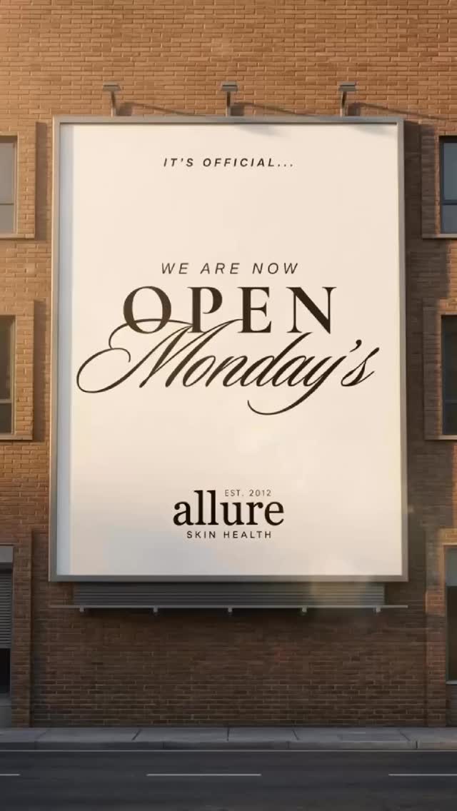 We’re officially OPEN on Mondays starting today 🤎
We’re so excited to be exp&ing our availability to make it even easier for you to get in for your favorite services & treatments!
Mondays will be appointment only, so if you’re planning to stop by without an appointment to shop skincare, pick up products, or ask questions, we just ask that you send us a quick text beforeh& to make sure someone is here to help you. ✨
We can’t wait to see you more throughout the week!
📲 Call or text 608.772.0069 to book!
Consultations are always free. 🤎
#allureskinhealth #openmondays #announcements