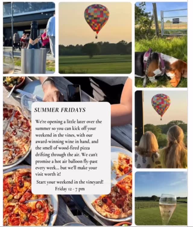 Got plans for Friday (the day before CARNIVAL)? You do now… Friday just got better 🎉 - as Summer Fridays at @woodchurchwine have launched!
Every Friday across the Summer we’re open 12-7pm, with our woodfired pizza joining the Friday menu for the first time.
Pizza last orders at 6pm so don’t leave it too late. Our award winning wines and the shop, all yours until 7.
Book your spot now 🍕🥂 www.woodchurchwine.co.uk
#SummerFridays #WoodchurchVineyard #WoodfiredPizza #WeekendVibes #SupportLocal
