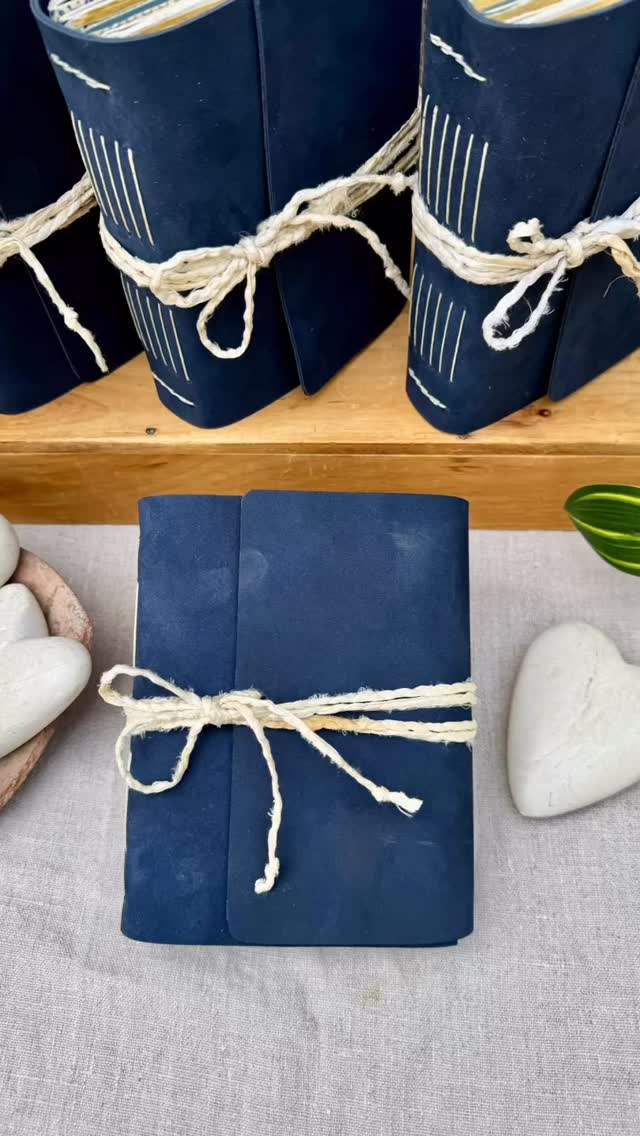 This sweet Plum Blossom Storyteller Journal has found its new home. 💙
Bound with a beautiful array of amazing papers: Japanese Chiyogami, handmaid cotton rag, Fabriano Tiziano, lokta and Florentine papers, all hand-sewn into soft, navy natural leather.
A one-of-a-kind journal, crafted on Martha’s Vineyard, ready to hold memories, travels, sketches, dreams, and the stories still waiting to be written.