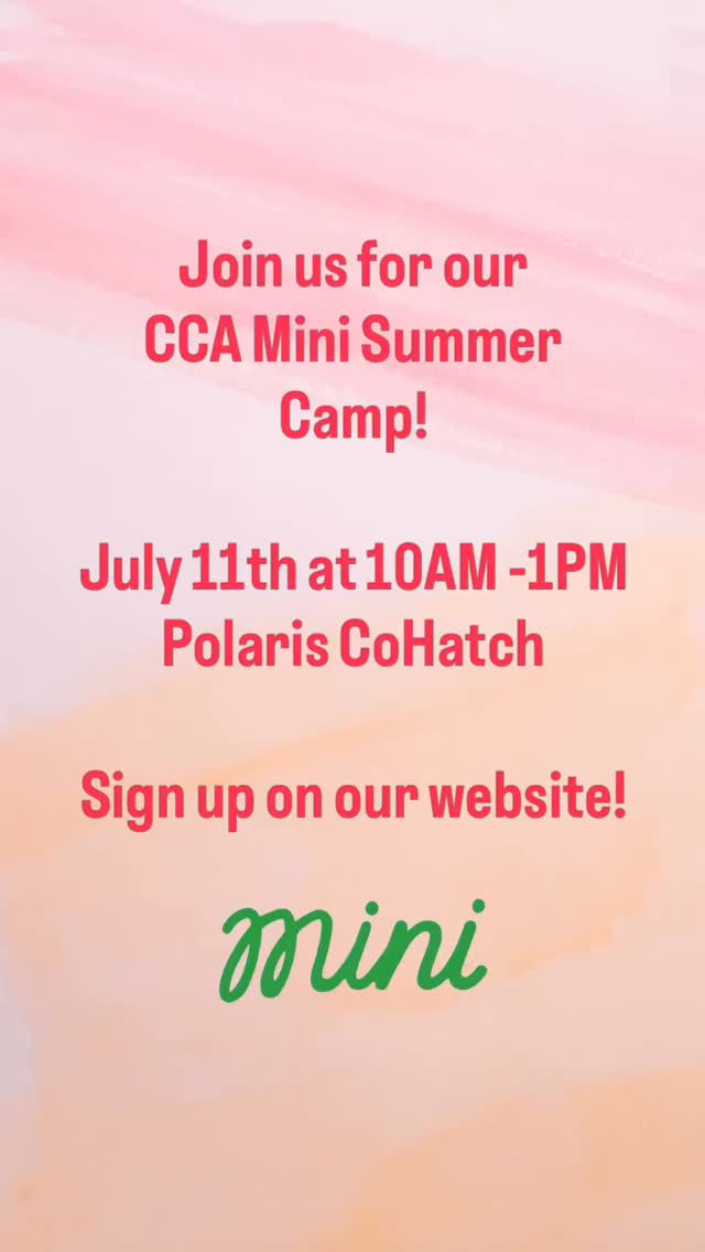 We can’t wait for you to join us for our CCA Summer Mini Camp!
For registration and information look to our website at https://www.zeffy.com/en-US/ticketing/2026-cca-summer-minicamp
