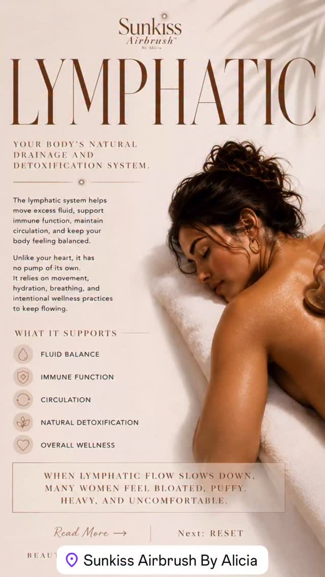 ✨ Book your Body Reset online today.
🌿 Beautiful care. Intentional wellness.
Sunkiss Airbrush™ By Alicia
#LymphaticMassage #LymphaticDrainage #WoodTherapy #ColombianWoodTherapy #InfraredTherapy #BodyReset #WellnessForWomen #LymphaticHealth #ReduceBloating #BodyWellness #SelfCareForWomen #WoodburyNY #LongIslandWellness #LongIslandSpa #BodyContouring #LuxuryWellness #HolisticWellness #WomenSupportingWomen #WellnessJourney #HealthyLifestyle #IntentionalWellness #SunkissAirbrushByAlicia #WoodburyNYSpa #LongIslandEsthetician #LuxurySpaExperience