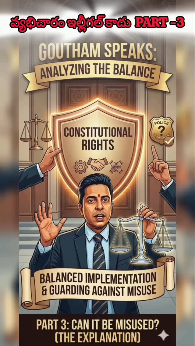 Part 3: Supreme Court Judgment — Can It Be Misused?
While the judgment emphasizes dignity and constitutional rights, every legal decision also raises practical questions about implementation and potential misuse.
A balanced look at some concerns, criticisms, and unintended consequences.
#SupremeCourt #Law #Constitution #LegalAwareness