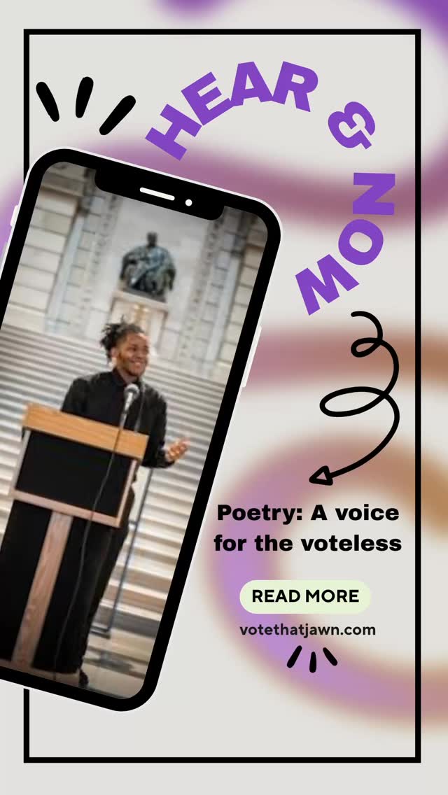 Tomorrow night, the mic is live. 🎤✨
We’re spotlighting just a few of the incredible young poets, writers, musicians, and storytellers who will take the stage at Hear & Now.
The event is officially SOLD OUT, but you can still be part of the experience. Follow along in our Stories tomorrow as we share highlights, performances, and powerful moments from a night dedicated to young voices shaping what comes next.
Want to get to know the artists before they take the stage? Visit votethatjawn.com and check out our four featured artist spotlights to learn more about the young creatives behind Hear & Now.
#VoteThatJawn #HearAndNow #PhillyYouthSpeak #YouthVoice #WhatNext