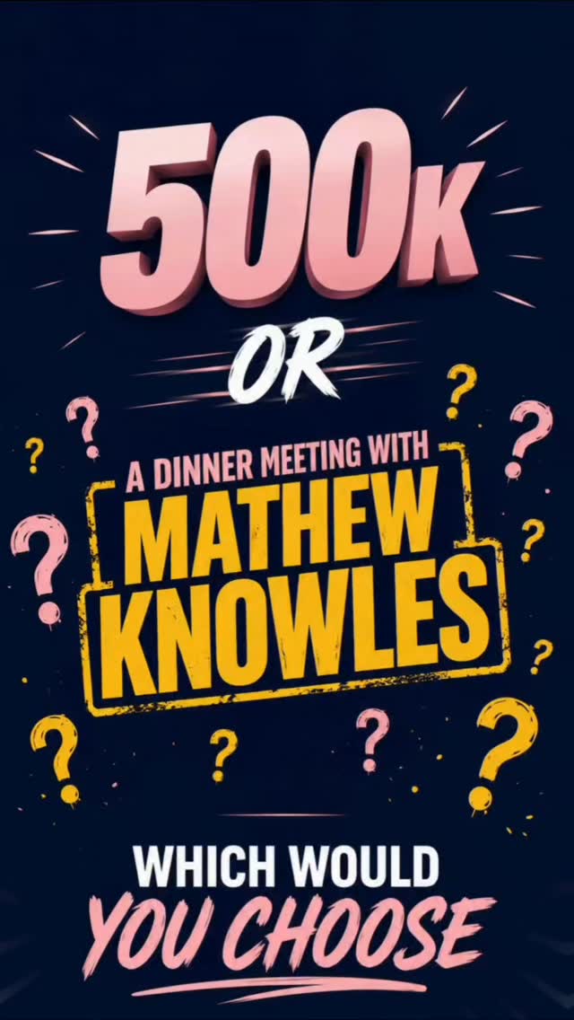 The ultimate "take the money or the dinner" plot twist. 💸 Drop a 🐝 if you’re tuning in!
We asked the legendary Mathew Knowles the internet’s favorite question: $500K in cash or a business dinner with Mathew Knowles?
His answer?
Take the $500,000 and book him for a speaking engagement to get the meeting anyway. Now THAT is masterclass-level strategy.
We learned from this... always read the fine print! Be specific. A man about his contract can sense the loopholes a million miles away. 🤏🏽🤏🏽🤏🏽🤏🏽🤏🏽
While Dr. Knowles sat down with us to dive into the highly anticipated "Destiny’s Child: Iconic Reimagined Tribute," this exclusive interview turned into a masterclass on entrepreneurship, marketing, branding, financing, and building a legacy team.
But we didn’t stop there. We’re unpacking absolute exclusives, industry blueprints, and never-before-shared secrets about #DC3 that you will only hear right here.
✨ Special thank you to our sponsor, LazRael Lison and Summer House Pictures. Once you're done watching this masterclass, go stream their hit thriller Watch Never Again, now streaming on Tubi. Remember... "When Never is Just the beginning."
Make sure you're subscribed to us on #YouTube and your notifications are on! You'll want to watch the full exclusive interview; trust me!
🎤 @diaryofablackmom2
🔌 @montagepr
#jayz #drake #mathewknowles