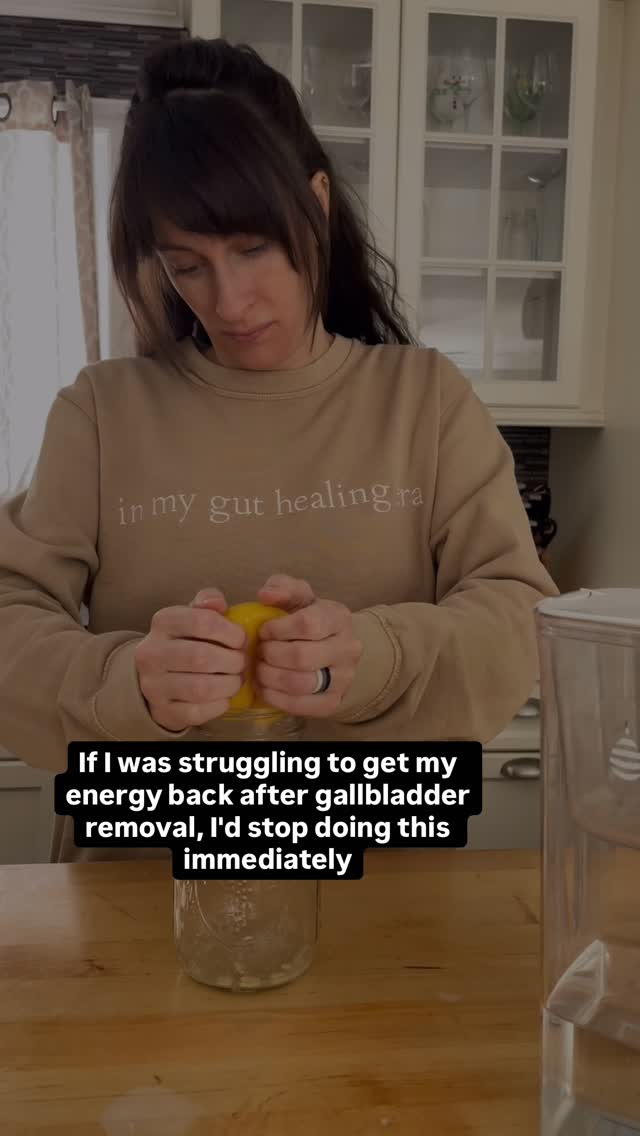 STOP DOING THIS👇🏼
… I’d stop going extremely low fat immediately.
I know why you’re doing it. Your surgeon told you to eat low fat. You felt sick after a fatty meal so you cut fat out almost completely. It made sense at the time. But here’s what nobody told you: going low fat long term could actually be the reason you are exhausted all the time.
Here’s why fat is not your enemy 👇🏼
Fat is your body’s preferred source of long lasting energy. Without enough of it, your energy tanks, your brain gets foggy, and you’re crashing by 2pm. It also helps your body absorb vitamins A, D, E and K. Those are responsible for your mood, hormones, immune system and energy.
No fat means your body literally cannot absorb them, no matter how clean you eat.
The problem after gallbladder removal is never fat itself. It’s that your body needs to learn how to digest it differently without your gallbladder and that looks different for everyone.
Here’s how to find YOUR fat threshold 👇🏼
✔ Start small — add half an avocado, a drizzle of olive oil, or a small handful of nuts
✔ Eat fat with every meal rather than one large amount at once ✔ Pay attention to how you feel 30-60 minutes after eating
✔ Slowly increase the amount every few days and notice where your body feels good vs. where symptoms creep back in
✔ If you’re still struggling, that’s a sign something deeper needs to be addressed with testing
You don’t have to be afraid of fat forever. You just need a plan that is built around what YOUR body can actually handle right now and then as you heal your gut, continue to tweak your amount when you can start to handle more.
That is exactly what we figure out together inside The Gallbladder Gone Reset.
💬 Comment ENERGY and I’ll send you the details on how we can get your energy back for good.
#GallbladderRemoval #BileSupport #BloatingRelief