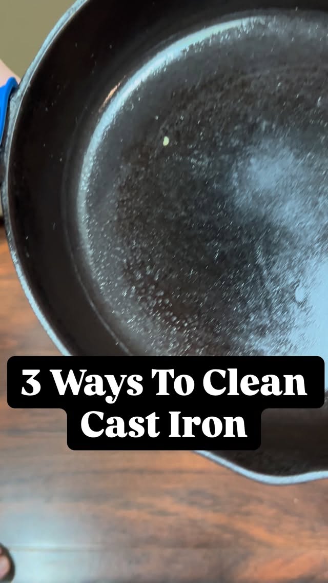 3 ways I clean cast iron 🍳
Level 1: barely dirty → wipe it out with a paper towel
Level 2: lightly dirty → hot water + brush, then dry thoroughly on low heat and oil lightly
Level 3: needs a deeper clean → hot water, brush & a tiny bit of dish soap, then dry thoroughly on low heat and oil lightly
And most importantly, keep cooking with it. Over time it naturally builds up its seasoning.
#Practicallycrunchy #nourishingrhythms #slowliving #castiron #howto