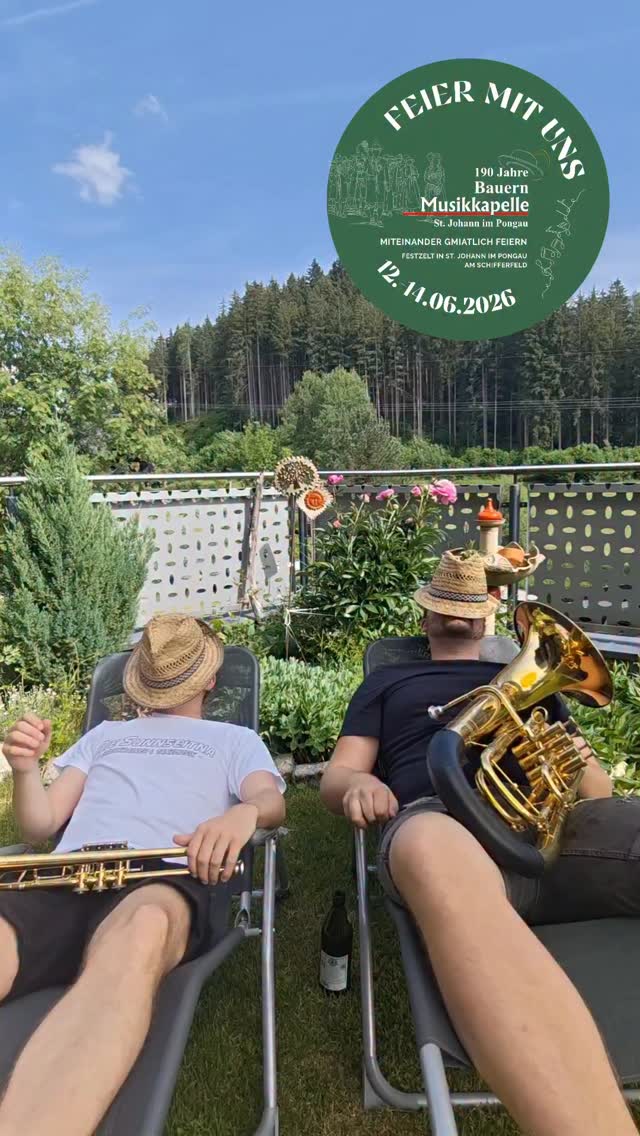Das Warten hat bald ein Ende! 🍻🎉 Nächste Woche feiern wir 190 Jahre Bauernmusi & mit dabei die @diesunnseitna 🎶🔥🎺 Wenn die Sunnseitna aufspielen, bleibt keiner sitzen.
Also: Freitag, 12.06.2026. Bierzelt. Party pur. 🥳 Wir sehen uns!