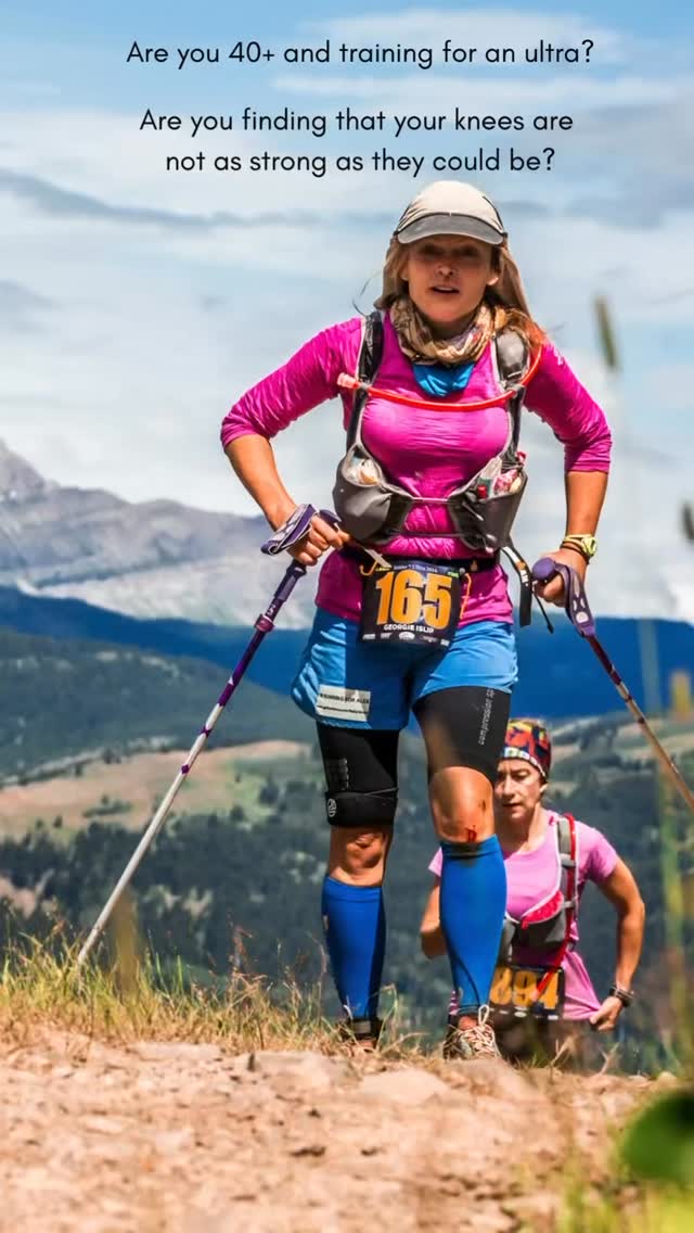 Are you 40+ and training for an ultra but your knees are weak?
Well provided there are no issues, working your glutes correctly will help improve your knee stability.
Try some of these exercises. Maybe do them without weights first and focus on good form - no collapsing of your knees and ensuring your glutes are firing.
1. Cross over step up - 2-3 x 8
2. Box jump with rebound jump 2-3 x 4
3. Single leg squats 2-3 x 8
4. Single leg balance on a bosu ball 2-3 x 20-30s
5. Copenhagen side plank with knee adduction 2-3 x 20-30s
All these exercises will help strengthen your glutes which in turn will help improve your knee strength.
#UltrarunningCoach
#RunStrongOver40
#StrengthForRunners40+
#InjuryFreeRunning
#Sinister7&Cocodona250
@fortius_therapy
@sinistersports
@aravaiparunning