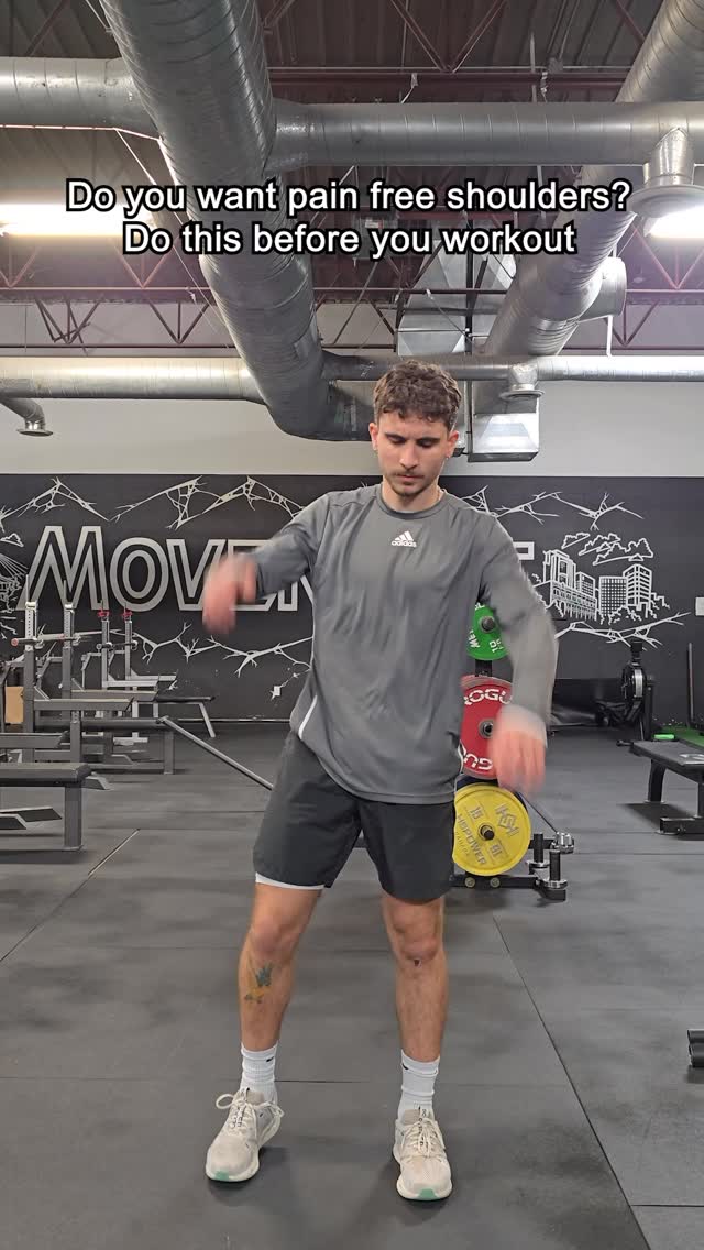 Do you want pain free shoulders? Do this before you workout.
Results not guaranteed. Side effects may include confused gym members. 😅