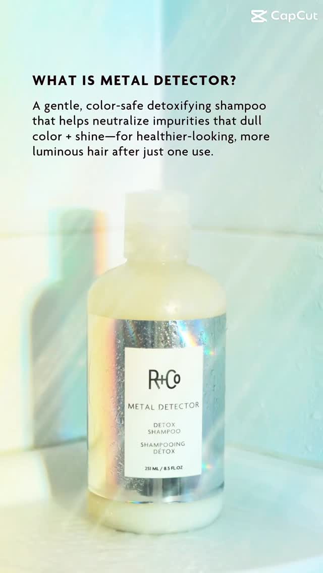 NEW ✨ R+Co METAL DETECTOR Detox Shampoo
Your hair called — it wants a detox. 🚿
This color-safe cleanser removes chlorine, buildup, minerals + heavy metals without stripping, leaving hair softer, shinier and fresher after one wash.
Powered by Metal Detox Complex, detoxifying botanicals + jojoba oil for the ultimate clean reset. 🖤
#randco #detoxshampoo